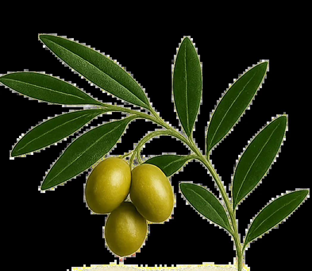 Decorative olive leaf side element